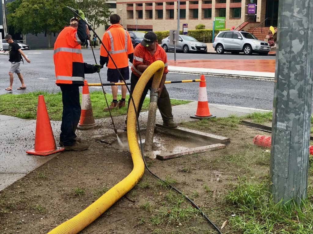 vacuum excavation operation